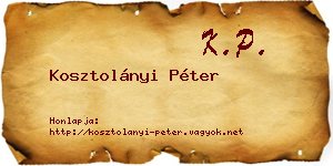Kosztolányi Péter névjegykártya
